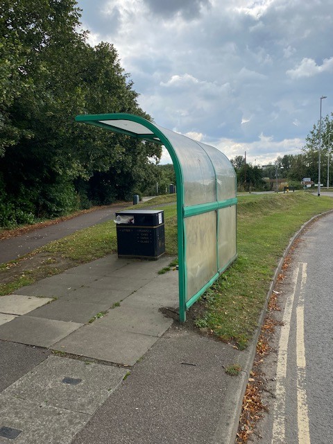 Original bus shelter prior to refurbishment